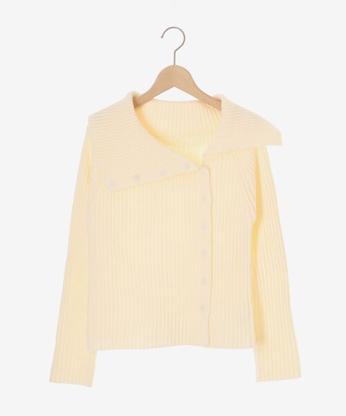 MAJESTIC LEGON（マジェスティックレゴン）の「ビッグカラーボタンオフショルニット（ニット/セーター・レディース・グレー/アイボリー/ピンク・MEDIUM）」の16枚目の写真