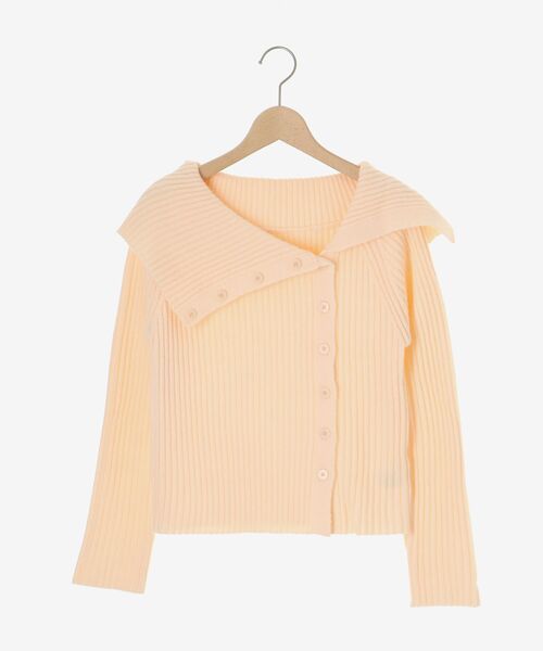 MAJESTIC LEGON（マジェスティックレゴン）の「ビッグカラーボタンオフショルニット（ニット/セーター・レディース・グレー/アイボリー/ピンク・MEDIUM）」の17枚目の写真