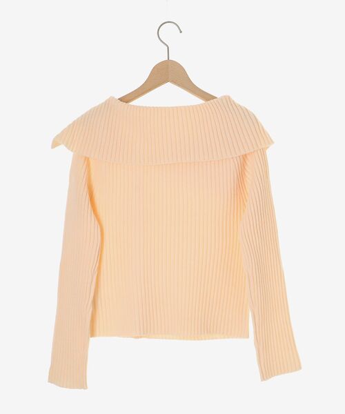 MAJESTIC LEGON（マジェスティックレゴン）の「ビッグカラーボタンオフショルニット（ニット/セーター・レディース・グレー/アイボリー/ピンク・MEDIUM）」の19枚目の写真