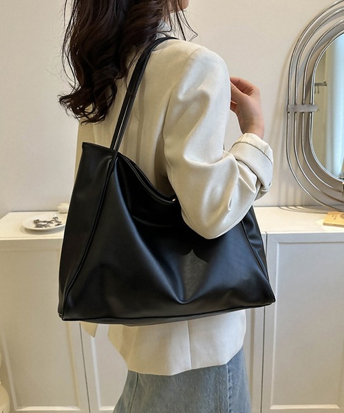 blackdia ocean(ブラックダイヤオーシャン)の「blackdia ocean フェイクレザー シンプルトートバッグ(トートバッグ・レディース・ホワイト/ブラック/ブラウン・FREE)」の18枚目の写真