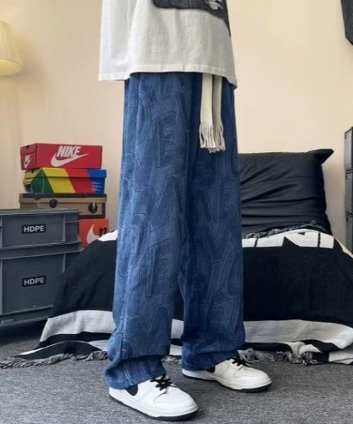 MGV(エムジーヴィー)の「総柄ストリートパンツ(その他パンツ・メンズ・ブルー/アイボリー/ブラック・MEDIUM/LARGE/X-LARGE)」の5枚目の写真