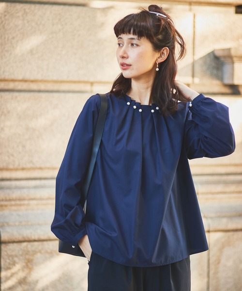【WEB限定】パール付き華やぎブラウス《オケージョン2025》（シャツ/ブラウス）｜studio CLIP（スタディオクリップ）