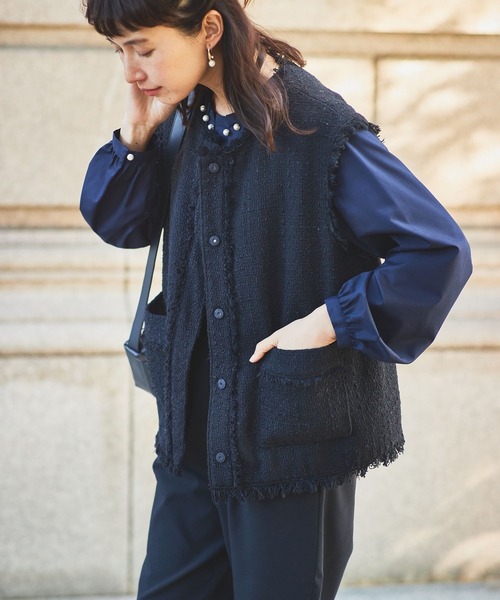 【WEB限定】パール付き華やぎブラウス《オケージョン2025》（シャツ/ブラウス）｜studio CLIP（スタディオクリップ）