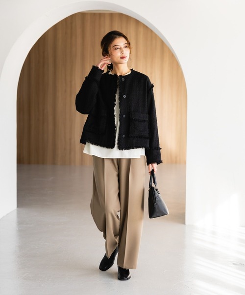 【WEB限定】パール付き華やぎブラウス《オケージョン2025》（シャツ/ブラウス）｜studio CLIP（スタディオクリップ）