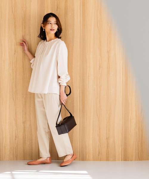 【WEB限定】パール付き華やぎブラウス《オケージョン2025》（シャツ/ブラウス）｜studio CLIP（スタディオクリップ）