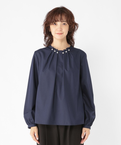 【WEB限定】パール付き華やぎブラウス《オケージョン2025》（シャツ/ブラウス）｜studio CLIP（スタディオクリップ）