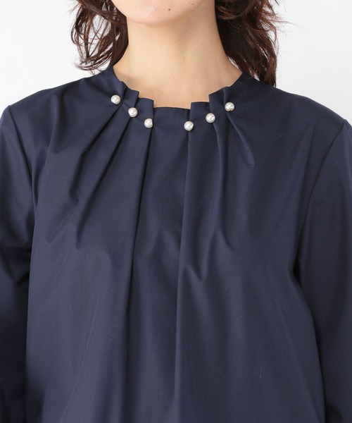 【WEB限定】パール付き華やぎブラウス《オケージョン2025》（シャツ/ブラウス）｜studio CLIP（スタディオクリップ）
