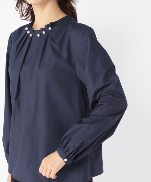 【WEB限定】パール付き華やぎブラウス《オケージョン2025》（シャツ/ブラウス）｜studio CLIP（スタディオクリップ）