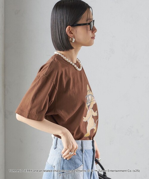 GOOD ROCK SPEED（グッドロックスピード）の「【SHIPS別注】GOOD ROCK SPEED: TOM and JERRY TEE（Tシャツ/カットソー・レディース・ホワイト/ブラウン/ダークグレー/ホワイト系・ONE SIZE）」の10枚目の写真