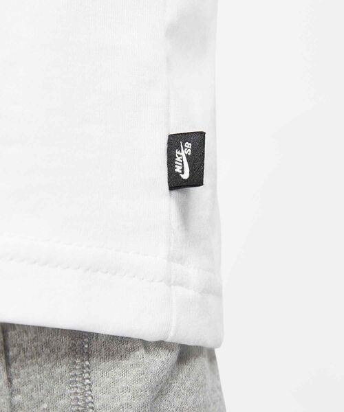 Tシャツ・カットソー Nike SB Logo Skateboarding T-Shirt CV7540-100 Nike SB Skateboard Big Logo Skateboard Short Sleeve White