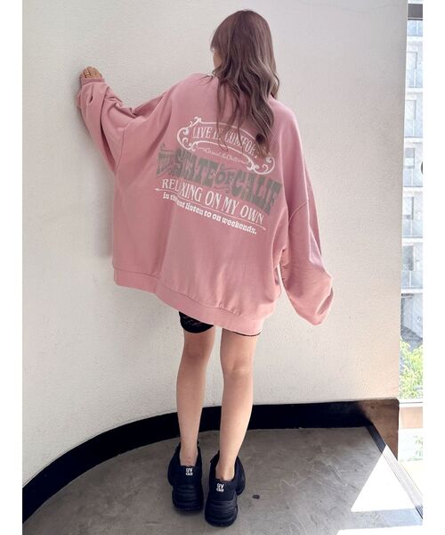 GYDA(ジェイダ)の「THE STATE OF CALIFドルマンスウェットトップス(スウェット・レディース・ネイビー/ピンク/グレー/オフホワイト・FREE)」の7枚目の写真