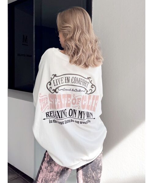 GYDA(ジェイダ)の「THE STATE OF CALIFドルマンスウェットトップス(スウェット・レディース・ネイビー/ピンク/グレー/オフホワイト・FREE)」の10枚目の写真