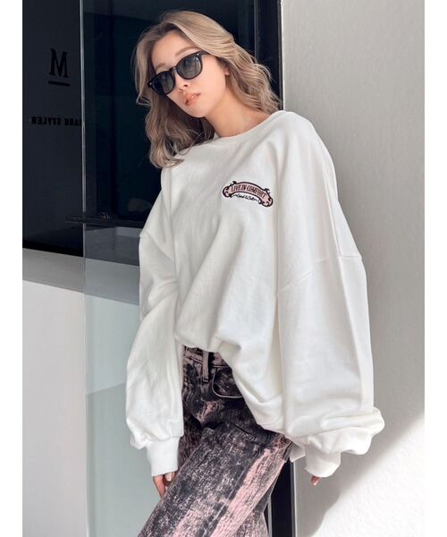 GYDA(ジェイダ)の「THE STATE OF CALIFドルマンスウェットトップス(スウェット・レディース・ネイビー/ピンク/グレー/オフホワイト・FREE)」の11枚目の写真