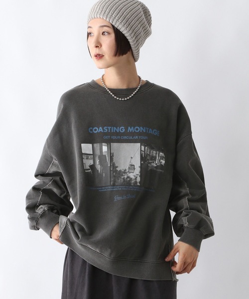 LEPSIM（レプシィム）の「ヴィンテージスウェット　288552（スウェット・レディース・チャコールグレー/レッド系その他・FREE）」の6枚目の写真