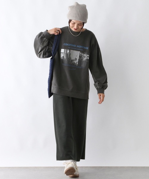 LEPSIM（レプシィム）の「ヴィンテージスウェット　288552（スウェット・レディース・チャコールグレー/レッド系その他・FREE）」の9枚目の写真