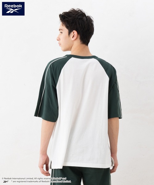 Reebok(リーボック)の「【EC別注】Reebok リーボック ブランド ロゴ ワンポイント 刺繍 ラグラン 半袖 Tシャツ(Tシャツ/カットソー・メンズ・ブラック/サックスブルー/ホワイト・M/LL/L)」の9枚目の写真