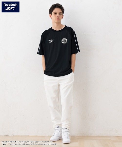Reebok(リーボック)の「【EC別注】Reebok リーボック ブランド ロゴ ワンポイント 刺繍 ラグラン 半袖 Tシャツ(Tシャツ/カットソー・メンズ・ブラック/サックスブルー/ホワイト・M/LL/L)」の10枚目の写真