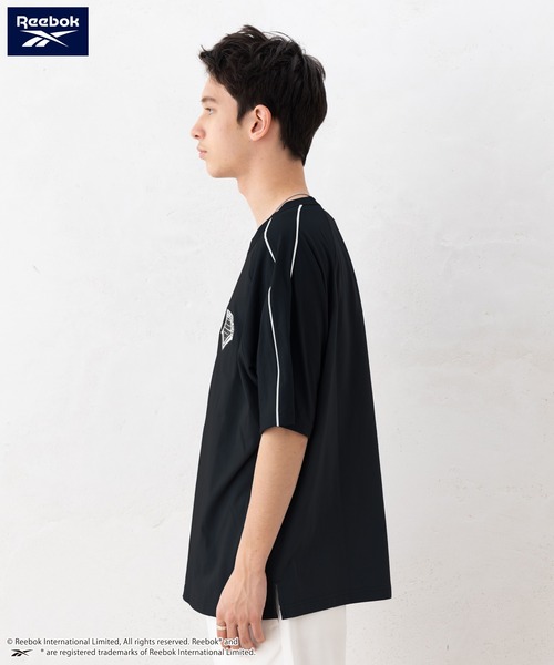 Reebok(リーボック)の「【EC別注】Reebok リーボック ブランド ロゴ ワンポイント 刺繍 ラグラン 半袖 Tシャツ(Tシャツ/カットソー・メンズ・ブラック/サックスブルー/ホワイト・M/LL/L)」の12枚目の写真