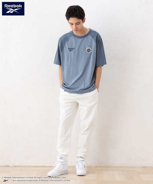 Reebok(リーボック)の「【EC別注】Reebok リーボック ブランド ロゴ ワンポイント 刺繍 ラグラン 半袖 Tシャツ(Tシャツ/カットソー・メンズ・ブラック/サックスブルー/ホワイト・M/LL/L)」の5枚目の写真