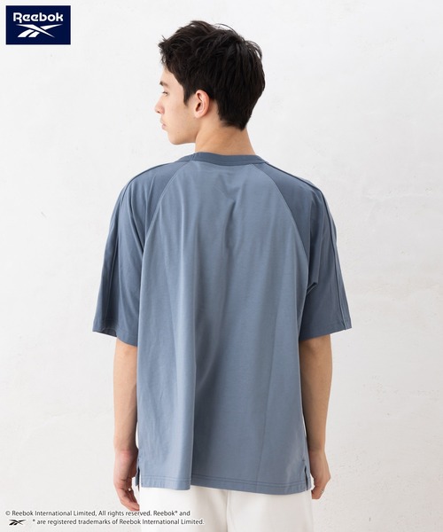 Reebok(リーボック)の「【EC別注】Reebok リーボック ブランド ロゴ ワンポイント 刺繍 ラグラン 半袖 Tシャツ(Tシャツ/カットソー・メンズ・ブラック/サックスブルー/ホワイト・M/LL/L)」の6枚目の写真