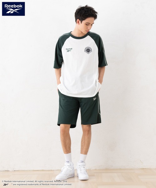 Reebok(リーボック)の「【EC別注】Reebok リーボック ブランド ロゴ ワンポイント 刺繍 ラグラン 半袖 Tシャツ(Tシャツ/カットソー・メンズ・ブラック/サックスブルー/ホワイト・M/LL/L)」の7枚目の写真