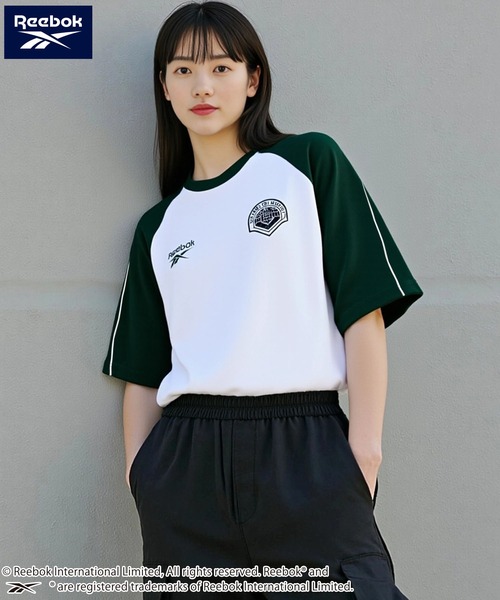 Reebok(リーボック)の「【EC別注】Reebok リーボック ブランド ロゴ ワンポイント 刺繍 ラグラン 半袖 Tシャツ(Tシャツ/カットソー・メンズ・ブラック/サックスブルー/ホワイト・M/LL/L)」の15枚目の写真