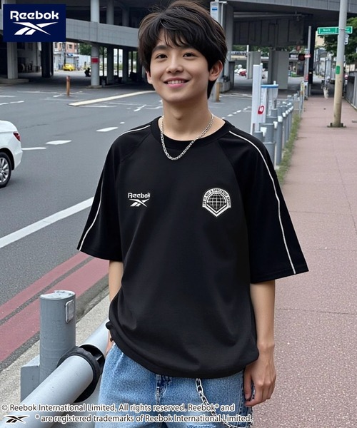 Reebok(リーボック)の「【EC別注】Reebok リーボック ブランド ロゴ ワンポイント 刺繍 ラグラン 半袖 Tシャツ(Tシャツ/カットソー・メンズ・ブラック/サックスブルー/ホワイト・M/LL/L)」の18枚目の写真