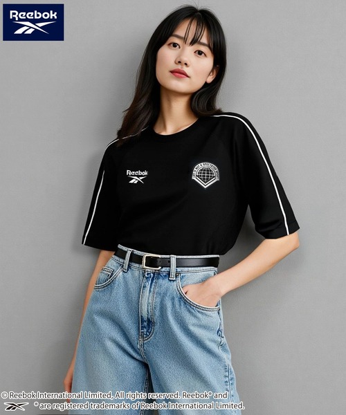 Reebok(リーボック)の「【EC別注】Reebok リーボック ブランド ロゴ ワンポイント 刺繍 ラグラン 半袖 Tシャツ(Tシャツ/カットソー・メンズ・ブラック/サックスブルー/ホワイト・M/LL/L)」の22枚目の写真