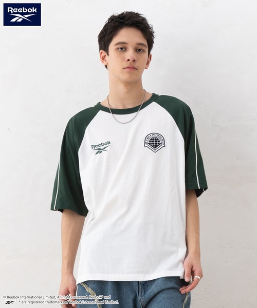 Reebok(リーボック)の「【EC別注】Reebok リーボック ブランド ロゴ ワンポイント 刺繍 ラグラン 半袖 Tシャツ(Tシャツ/カットソー・メンズ・ブラック/サックスブルー/ホワイト・M/LL/L)」の14枚目の写真