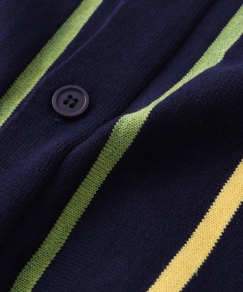 PULP/417EDIFICE(パルプフォーワンセブンエディフィス)の「【SPECIAL GUEST / スペシャルゲスト】SG LINE KNIT CARDIGAN(カーディガン/ボレロ・メンズ・ネイビー/ブラウン・LARGE/MEDIUM)」の7枚目の写真