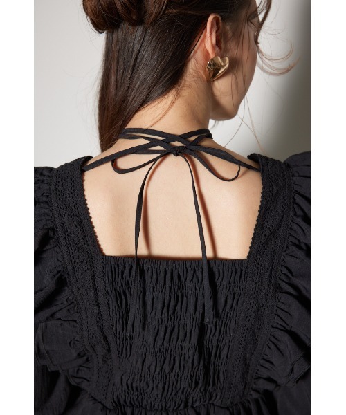 rienda(リエンダ)の「レースラインペプラムブラウス 春服(シャツ/ブラウス・レディース・イエロー/ホワイト/ブラック・SMALL/MEDIUM)」の20枚目の写真