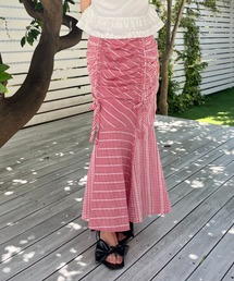 MORE self LOVE（モアセルフラブ）の「パッチワークギャザーマーメイドスカート（スカート）」