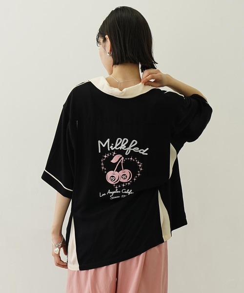 ブラウス シャツ CHERRIES BOWLING SHIRTS レディース CHERRIES BOWLING SHIRTS（シャツ/ブラウス）｜MILKFED.（ミルク
