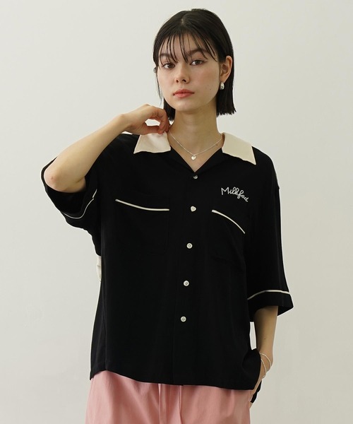 ブラウス シャツ CHERRIES BOWLING SHIRTS レディース CHERRIES BOWLING SHIRTS（シャツ/ブラウス）｜MILKFED.（ミルク