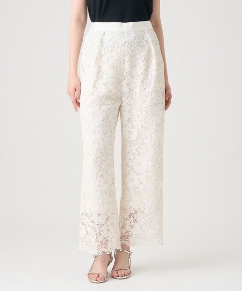 アナイ 白パンツ ANAYI パンツ34サイズ ホワイト ホワイトデニムワイド