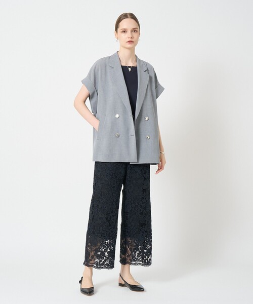 ANAYI（アナイ）の「ケミカルレースタックパンツ〈セットアップ対応商品〉（その他パンツ・レディース・ホワイト/ブラック・36/38）」の17枚目の写真