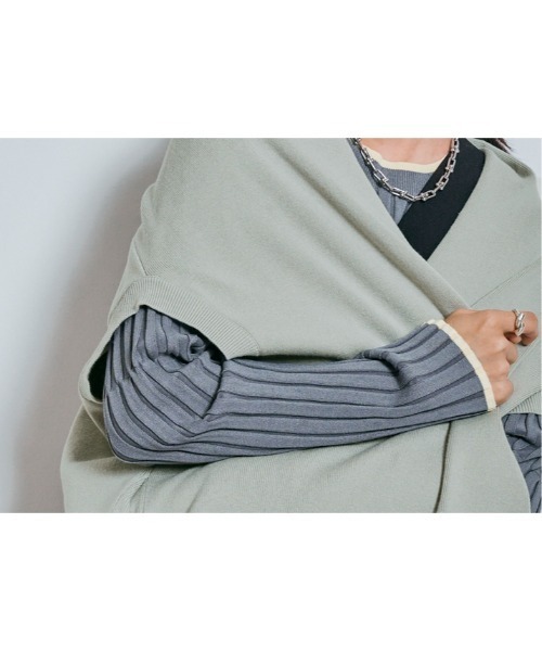 W:Huku(フーク)の「【冷房対策】ショールカラー コットンニット カーディガン(カーディガン/ボレロ・レディース・ブラック/チャコール/ライトグレー・FREE)」の11枚目の写真