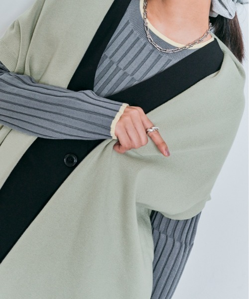 W:Huku(フーク)の「【冷房対策】ショールカラー コットンニット カーディガン(カーディガン/ボレロ・レディース・ブラック/チャコール/ライトグレー・FREE)」の13枚目の写真