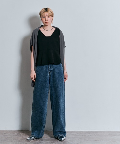 W:Huku(フーク)の「【冷房対策】ショールカラー コットンニット カーディガン(カーディガン/ボレロ・レディース・ブラック/チャコール/ライトグレー・FREE)」の20枚目の写真
