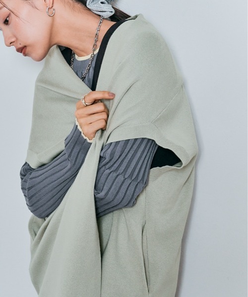 W:Huku(フーク)の「【冷房対策】ショールカラー コットンニット カーディガン(カーディガン/ボレロ・レディース・ブラック/チャコール/ライトグレー・FREE)」の22枚目の写真