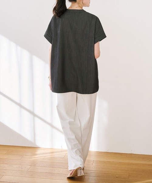 【Emma Taylor】デニムライクオーバードルマンシャツ デニムライクオーバードルマンシャツ Emma Taylor│STYLEDOOR