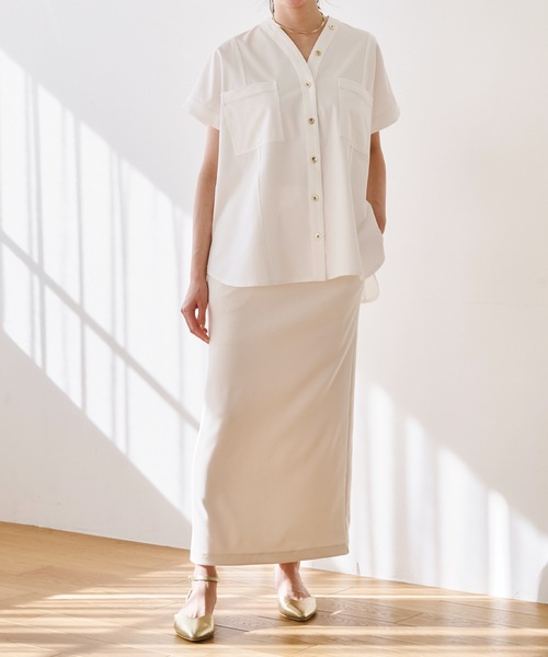 【Emma Taylor】デニムライクオーバードルマンシャツ デニムライクオーバードルマンシャツ Emma Taylor│STYLEDOOR