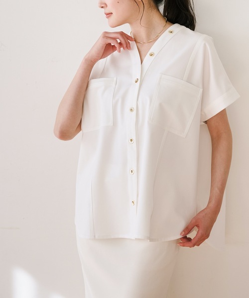 Emma Taylor エマテイラー　 デニムライク　オーバードルマンシャツ デニムライクオーバードルマンシャツ Emma Taylor│STYLEDOOR