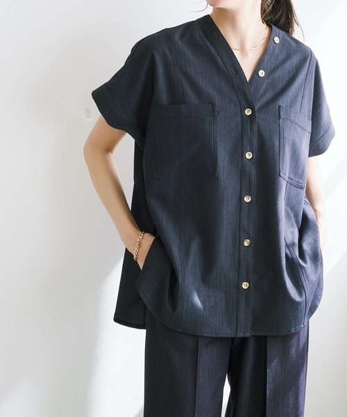 Emma Taylor エマテイラー　 デニムライク　オーバードルマンシャツ デニムライクオーバードルマンシャツ Emma Taylor│STYLEDOOR