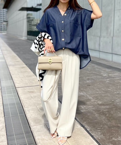 デニムライクオーバードルマンシャツ Emma Taylor│STYLEDOOR