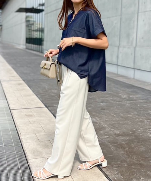 Emma Taylor エマテイラー　 デニムライク　オーバードルマンシャツ デニムライクオーバードルマンシャツ Emma Taylor│STYLEDOOR