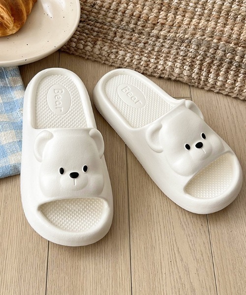 セール】くまちゃんマシュマロサンダル シリコンルームシューズ