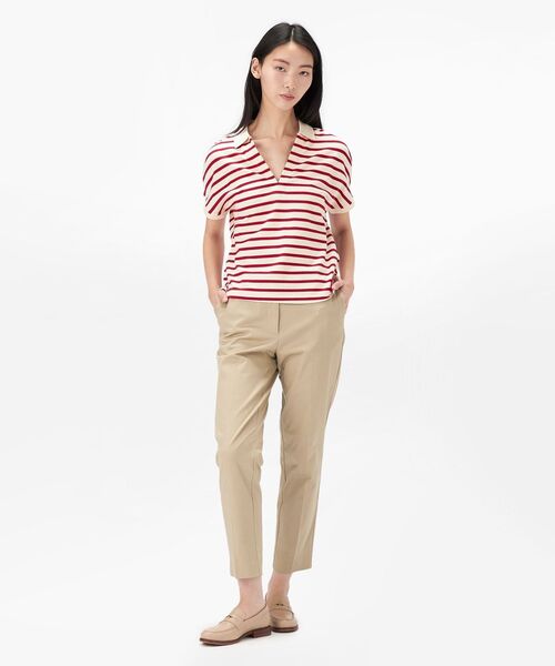 TOMMY HILFIGER(トミーヒルフィガー)の「リヨセルオープンネックリラックスポロ(ポロシャツ・レディース・ネイビー/レッド/ブルー・MEDIUM/SMALL/X-SMALL)」の8枚目の写真