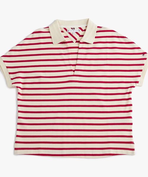 TOMMY HILFIGER(トミーヒルフィガー)の「リヨセルオープンネックリラックスポロ(ポロシャツ・レディース・ネイビー/レッド/ブルー・MEDIUM/SMALL/X-SMALL)」の10枚目の写真