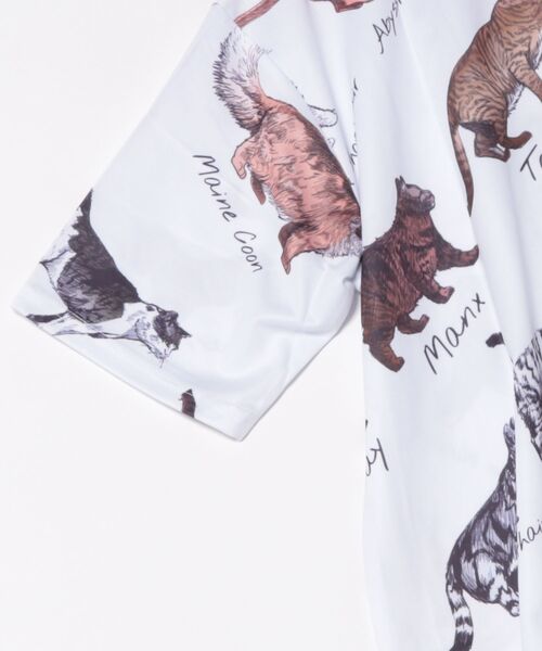 ABBEY MARKET(アビーマーケット)の「Purr Purr ルーズシルエット 猫総柄 とろみ 半袖シャツ(シャツ/ブラウス・レディース・その他1・MEDIUM)」の14枚目の写真